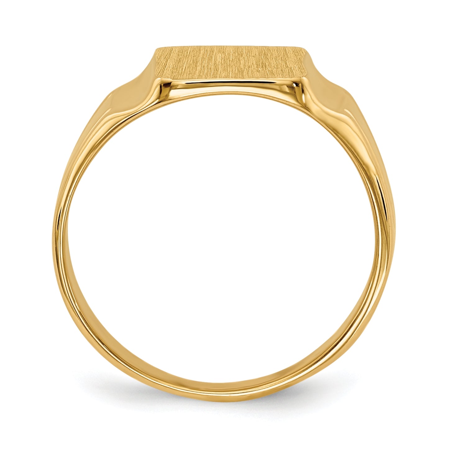 14K Yellow Gold 7.5x9mm Closed Back Signet Ring