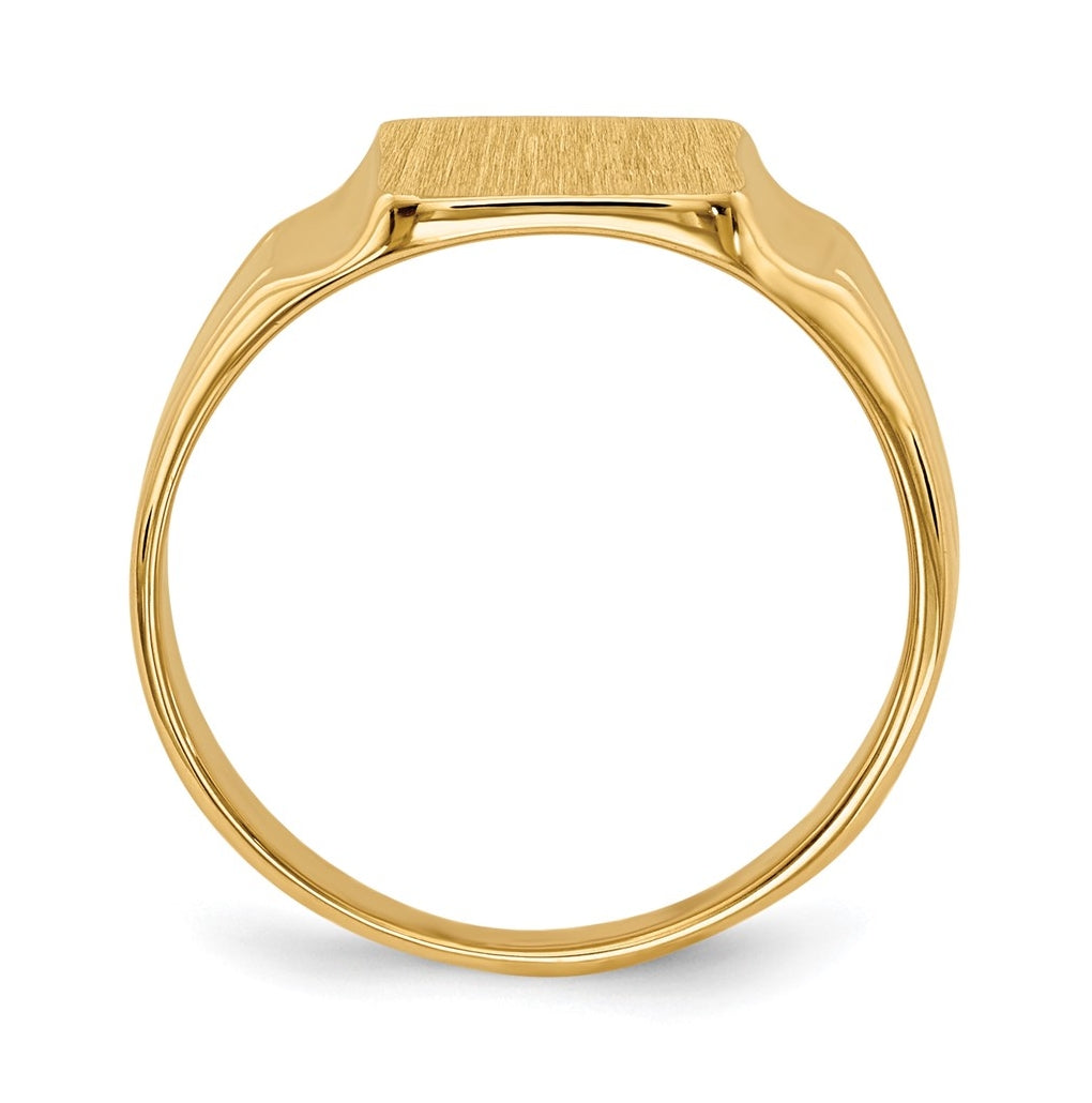 14k Yellow Gold 7.5x9mm Closed Back Signet Ring