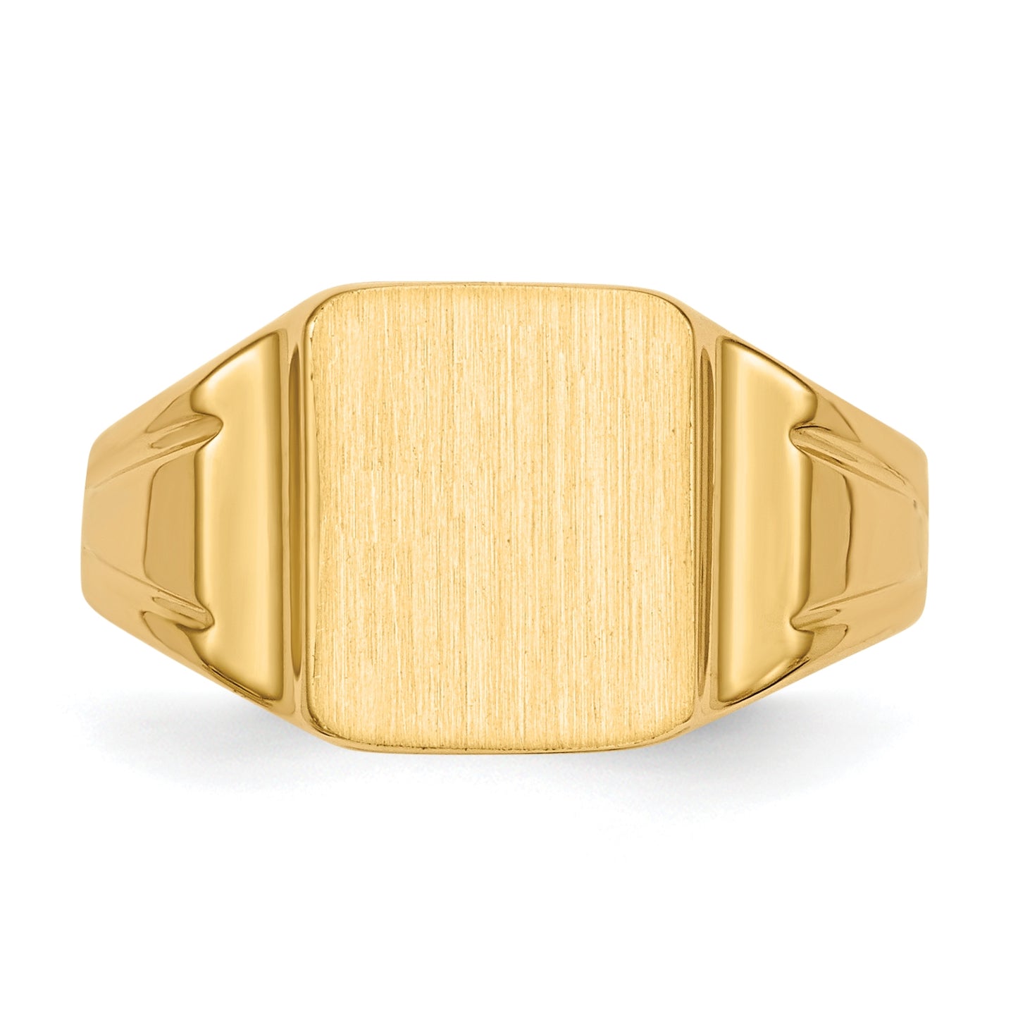 14K Yellow Gold 7.5x9mm Closed Back Signet Ring