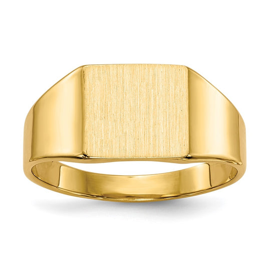 14k Yellow Gold 8.5x7.0mm Closed Back Signet Ring
