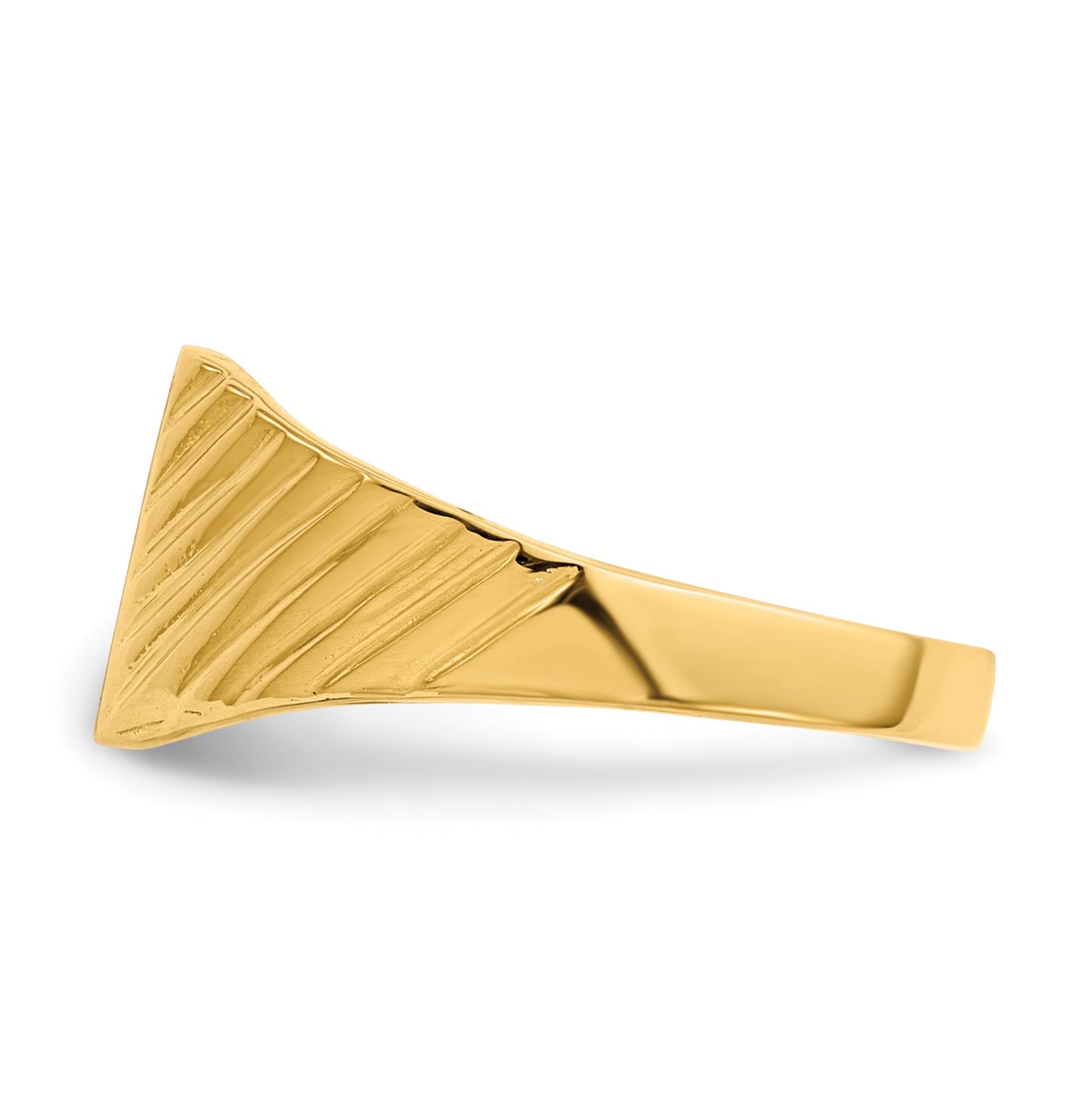 10K Yellow Gold 8.5x7.0mm Open Back Child's Signet Ring