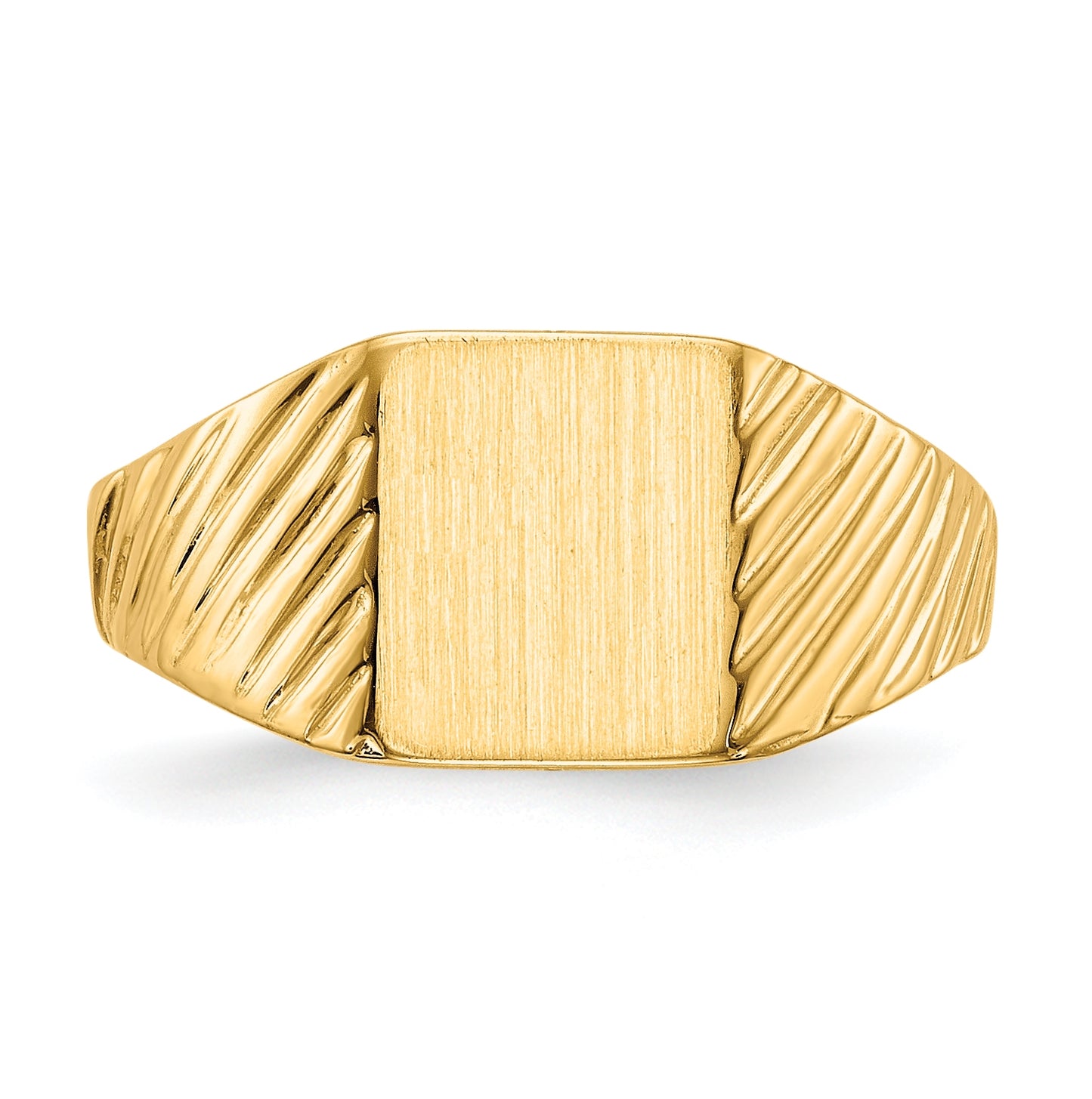 10K Yellow Gold 8.5x7.0mm Open Back Child's Signet Ring