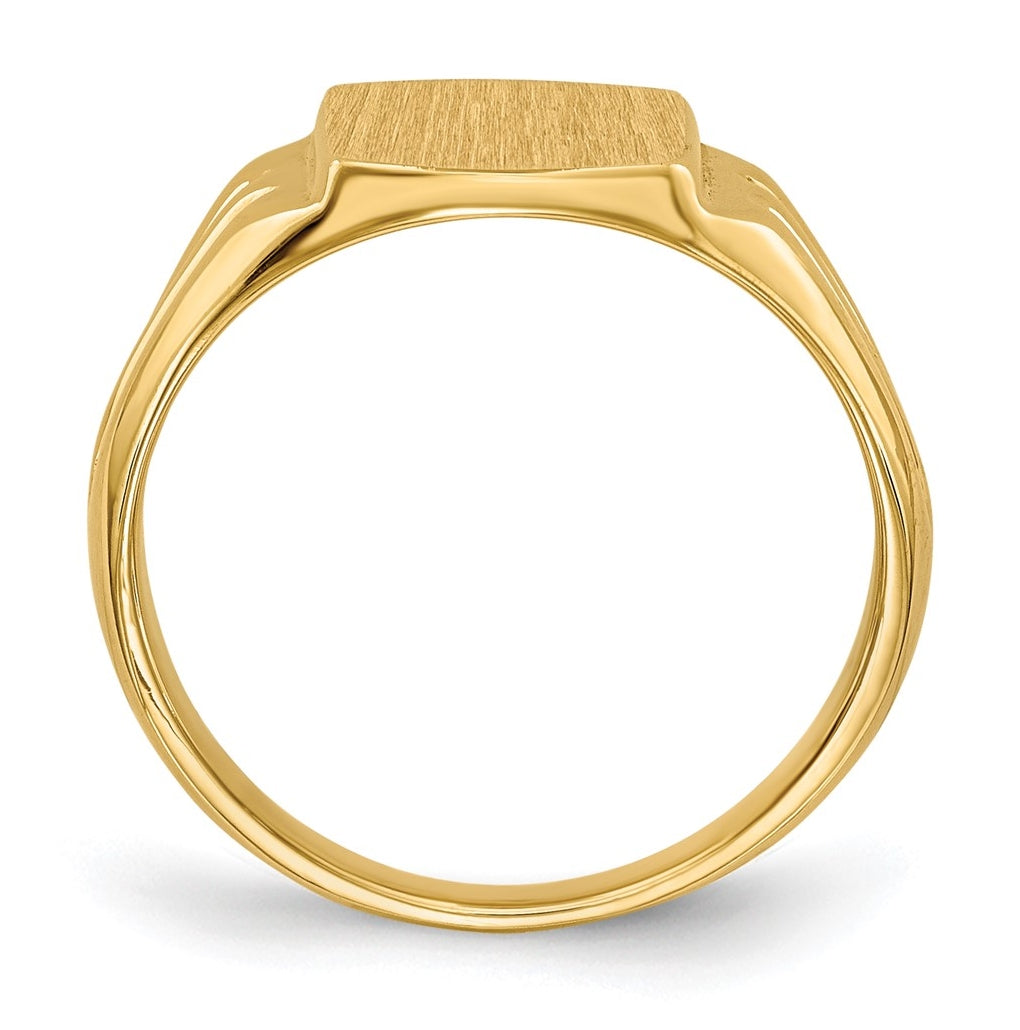 14k Yellow Gold 8.5x10.5mm Closed Back Signet Ring