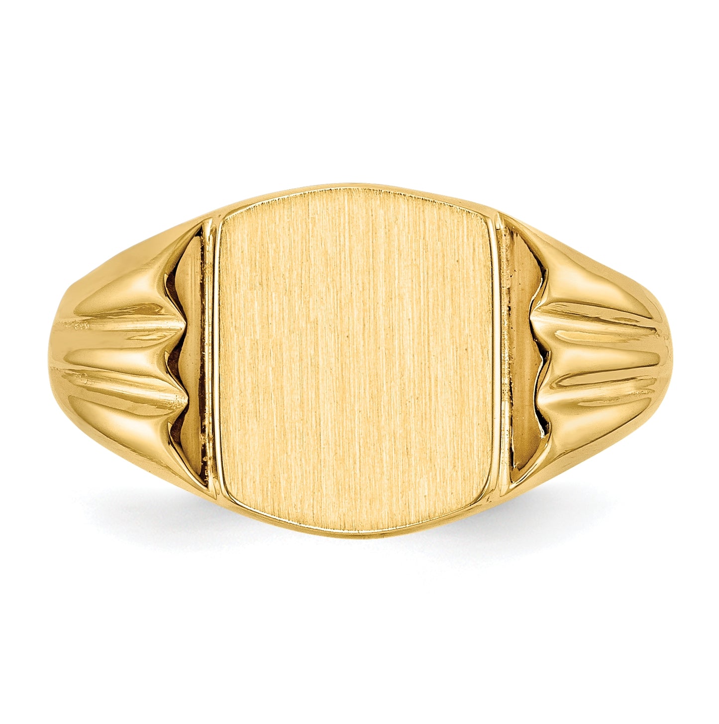 14K Yellow Gold 9x8mm Closed Back Signet Ring