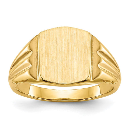 14k Yellow Gold 8.5x10.5mm Closed Back Signet Ring