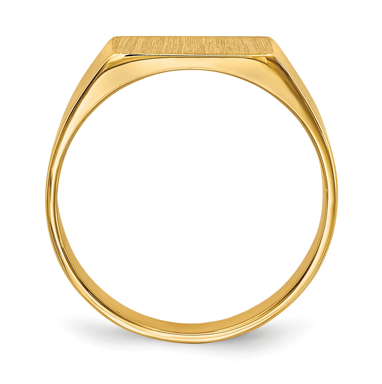 10K Yellow Gold 5.5x10.5mm Closed Back Signet Ring