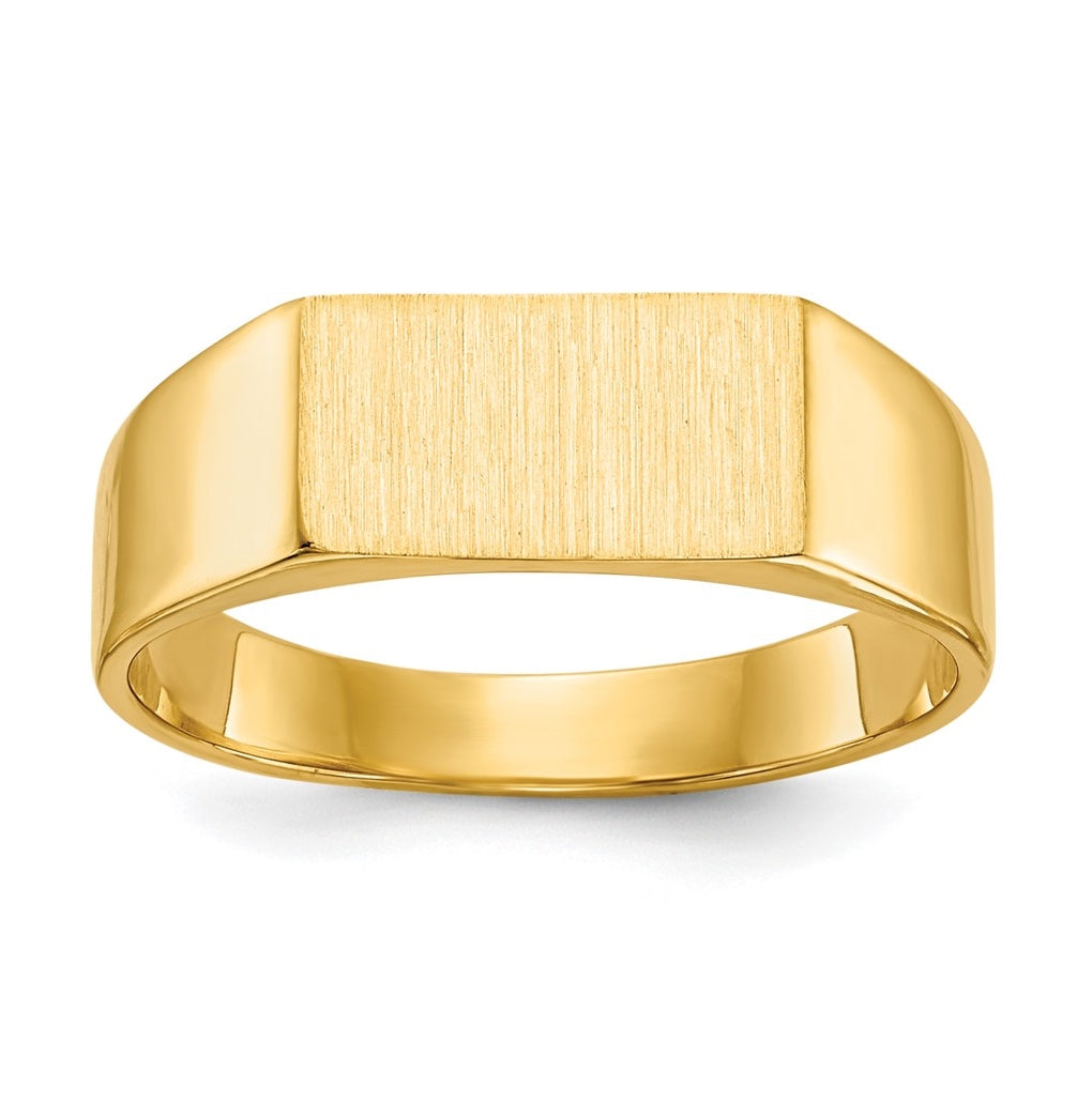 10K Yellow Gold 5.5x10.5mm Closed Back Signet Ring