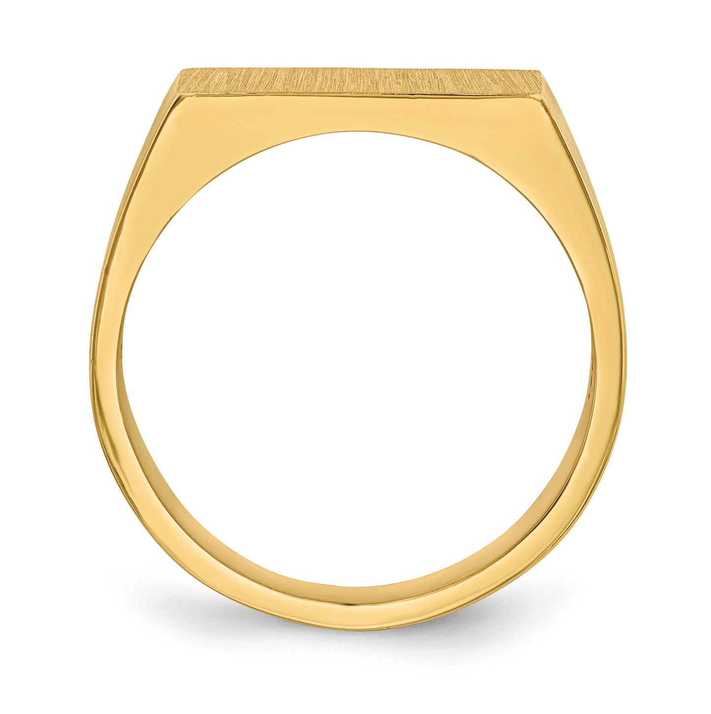 10K Yellow Gold 9.0x15.0mm Closed Back Men's Signet Ring
