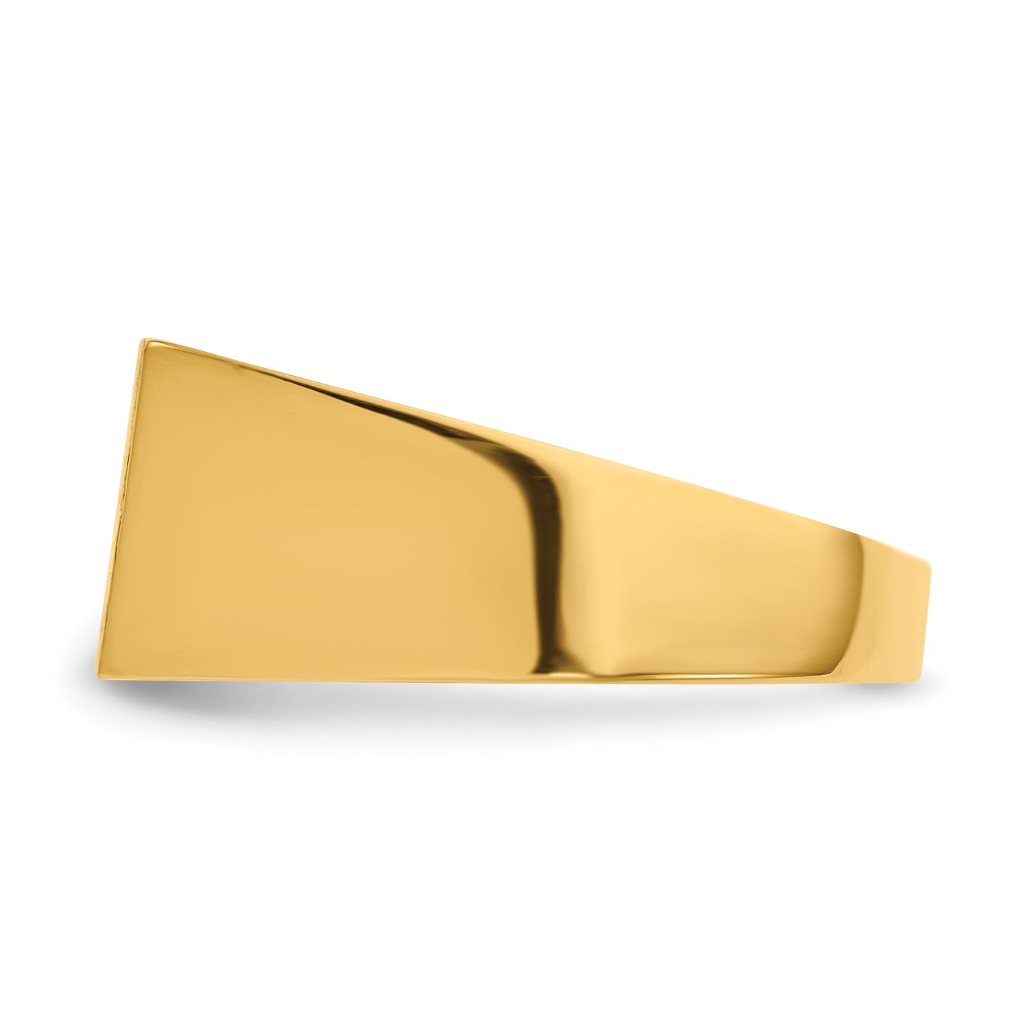 10K Yellow Gold 9.0x15.0mm Closed Back Men's Signet Ring