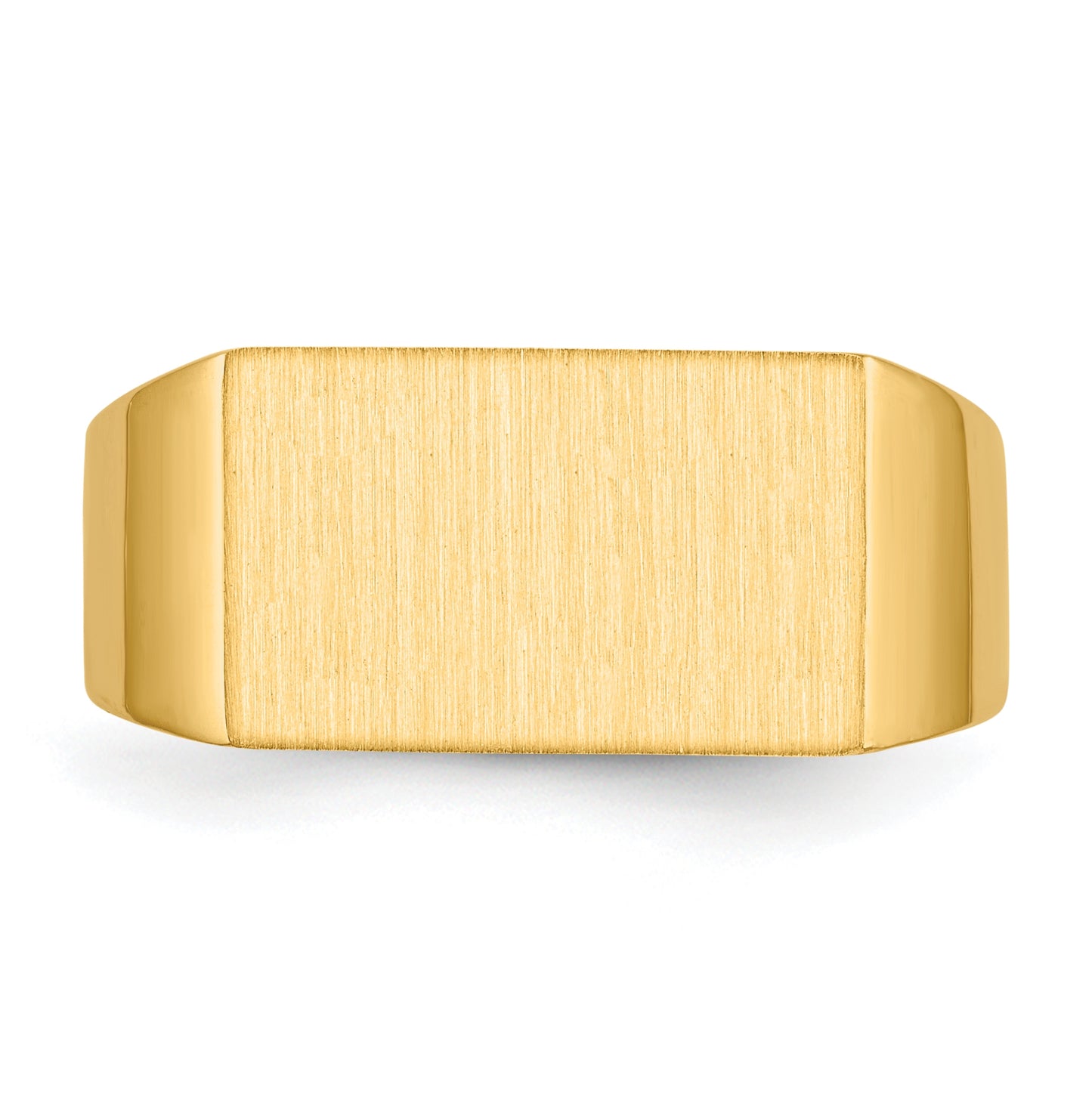 10K Yellow Gold 9.0x15.0mm Closed Back Men's Signet Ring