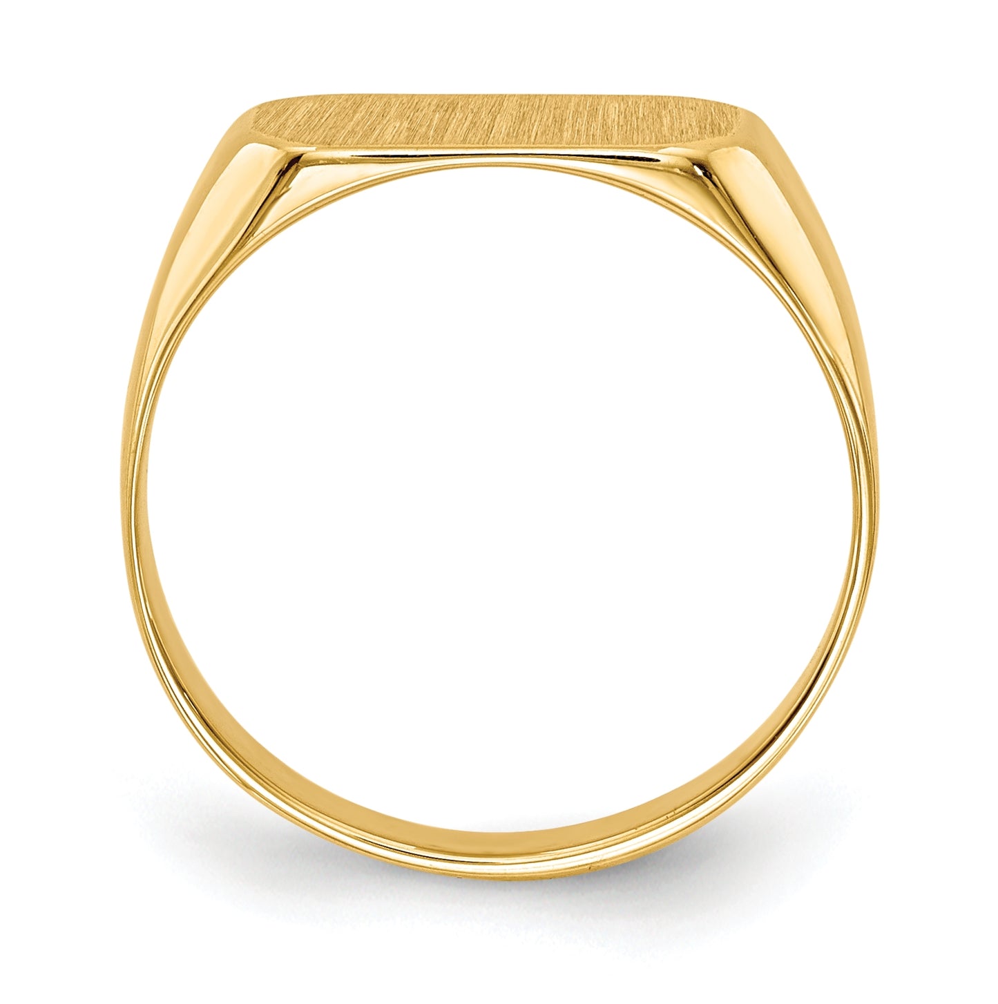 14K Yellow Gold 6.5x12.0mm Closed Back Children's Signet Ring