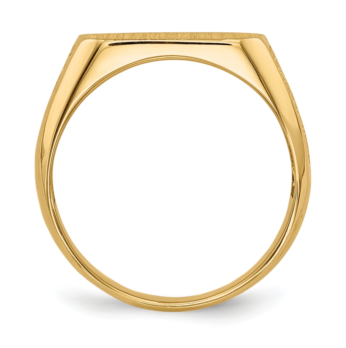 14K Yellow Gold 6.0x12.5mm Open Back Signet Ring