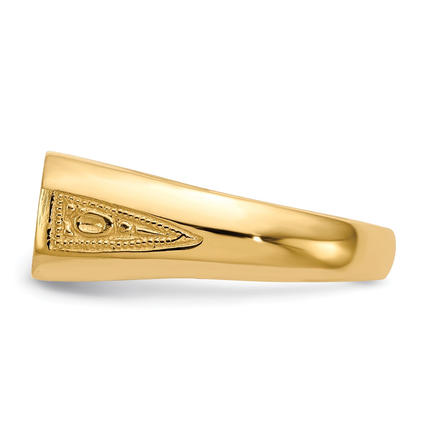 14K Yellow Gold 6.0x12.5mm Open Back Signet Ring