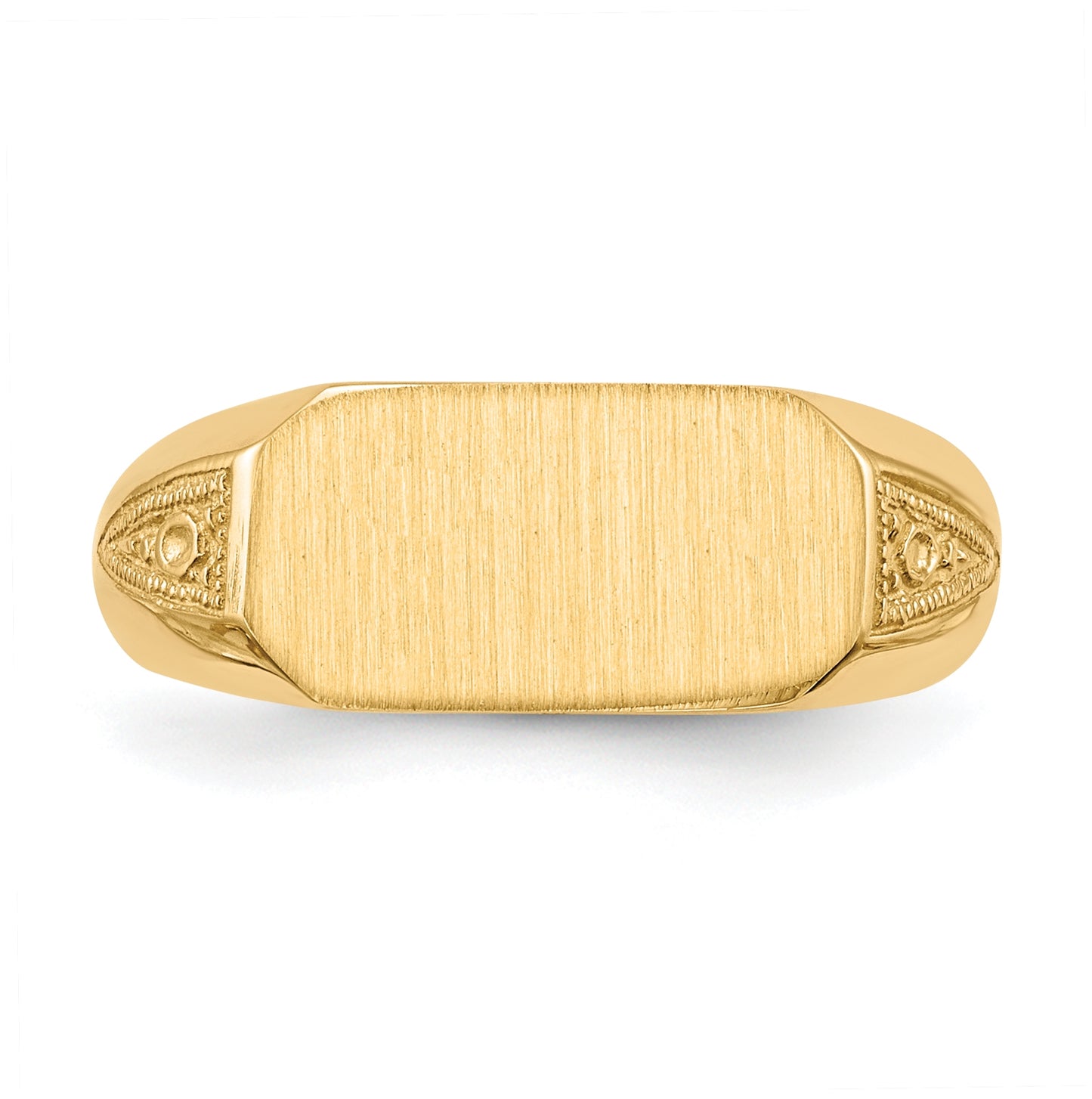 14K Yellow Gold 6.0x12.5mm Open Back Signet Ring