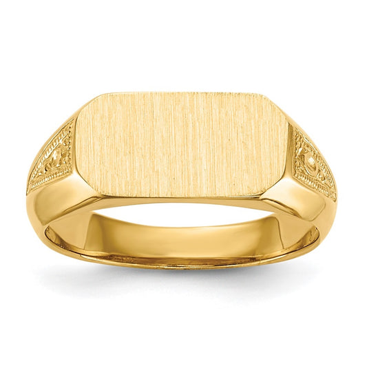 14K Yellow Gold 6.0x12.5mm Open Back Signet Ring
