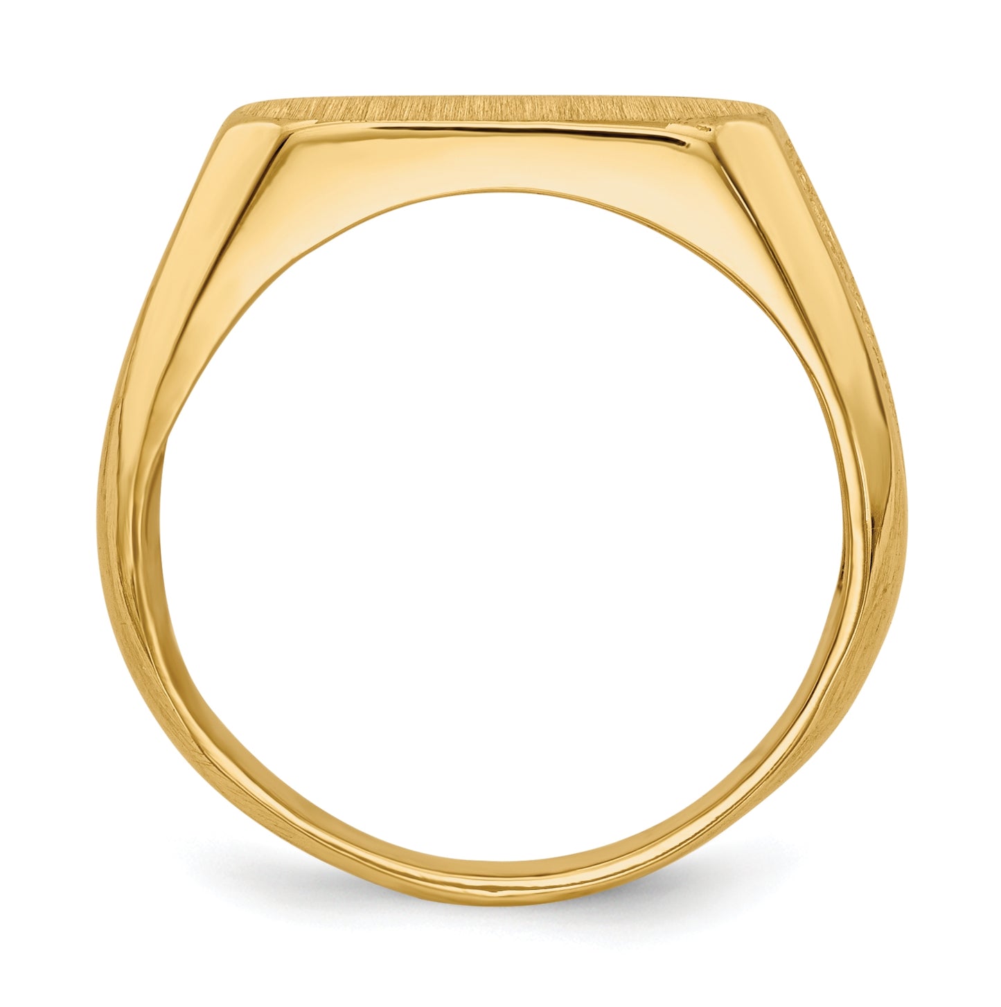 14K Yellow Gold 6.0x12.5mm Closed Back Signet Ring