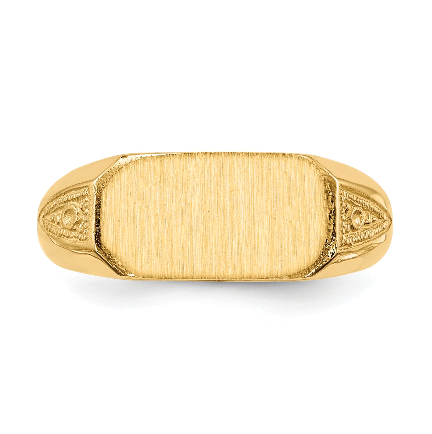 14K Yellow Gold 6.0x12.5mm Closed Back Signet Ring