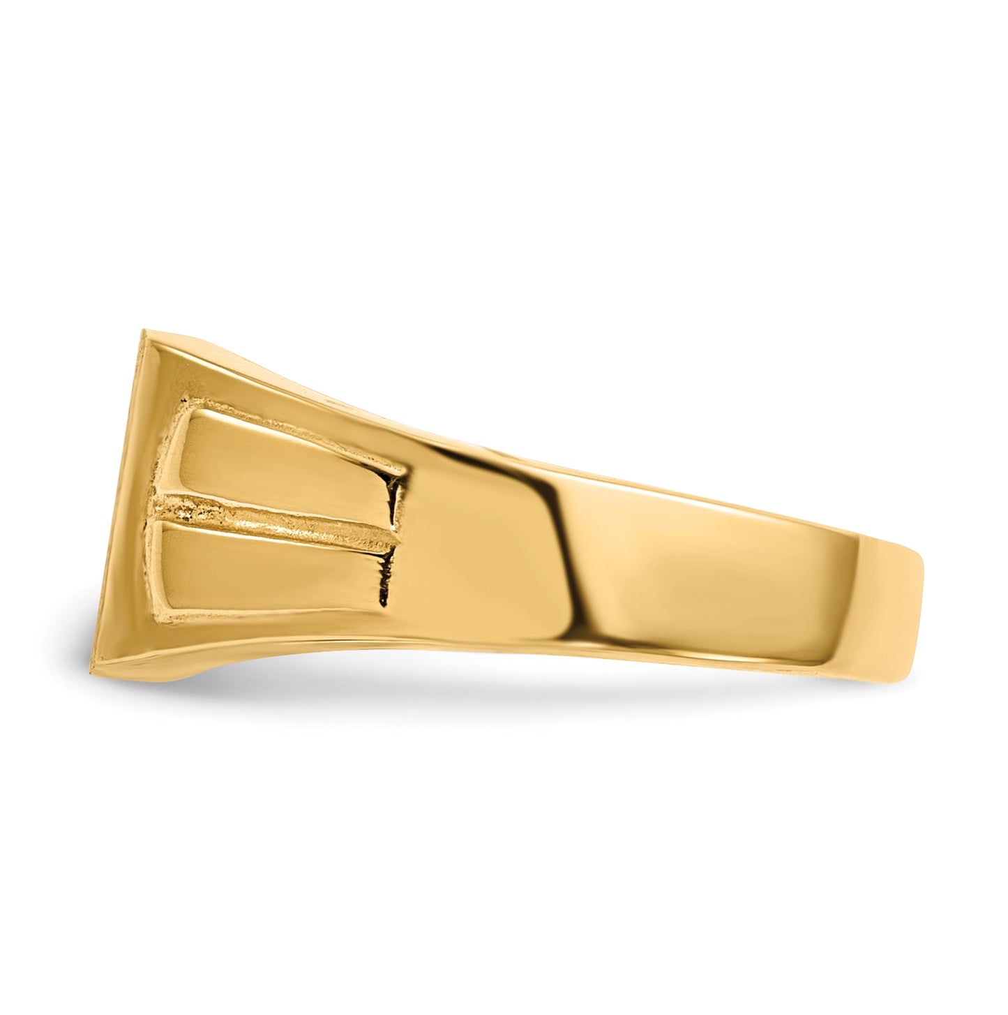 14K Yellow Gold 7.5x9.0mm Closed Back Signet Ring
