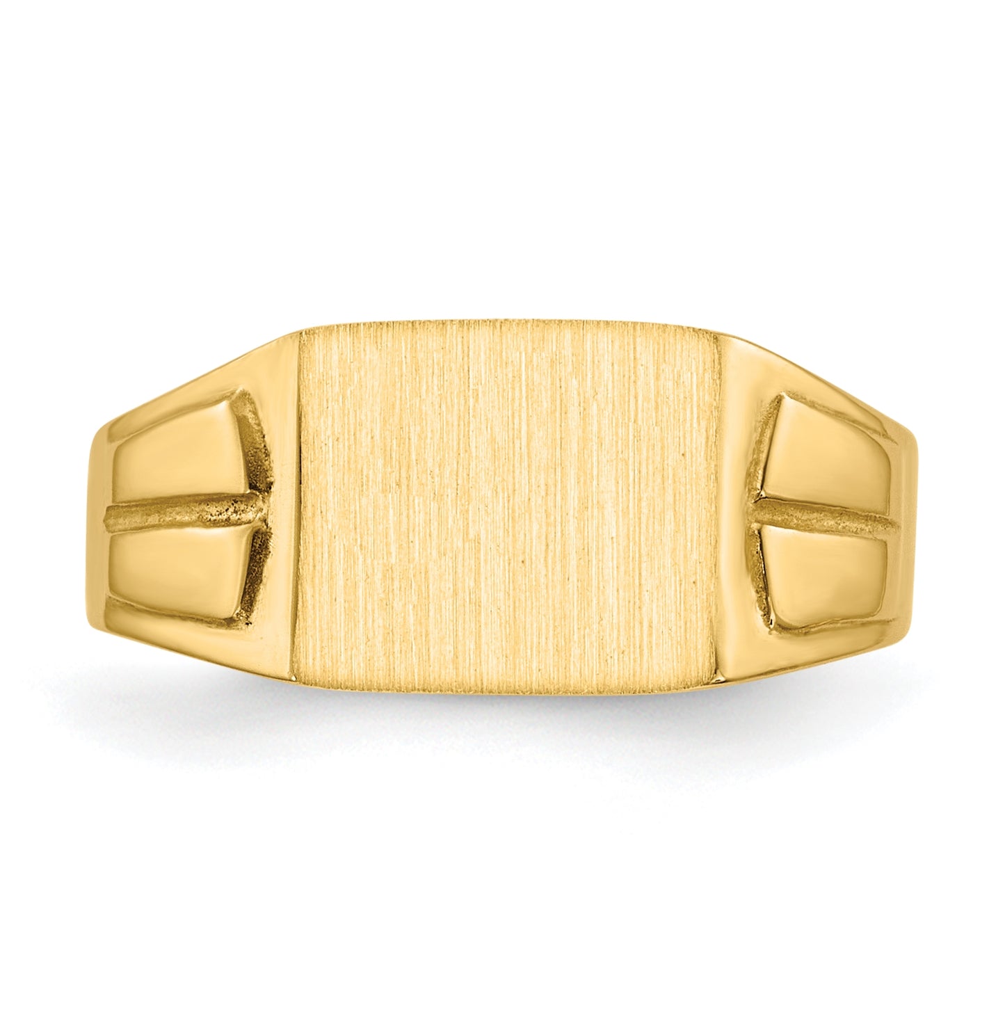14K Yellow Gold 7.5x9.0mm Closed Back Signet Ring