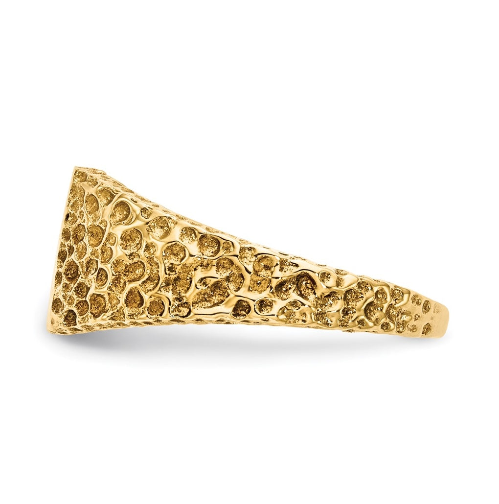 14k Yellow Gold 8.0x7.0mm Open Back Signet Ring