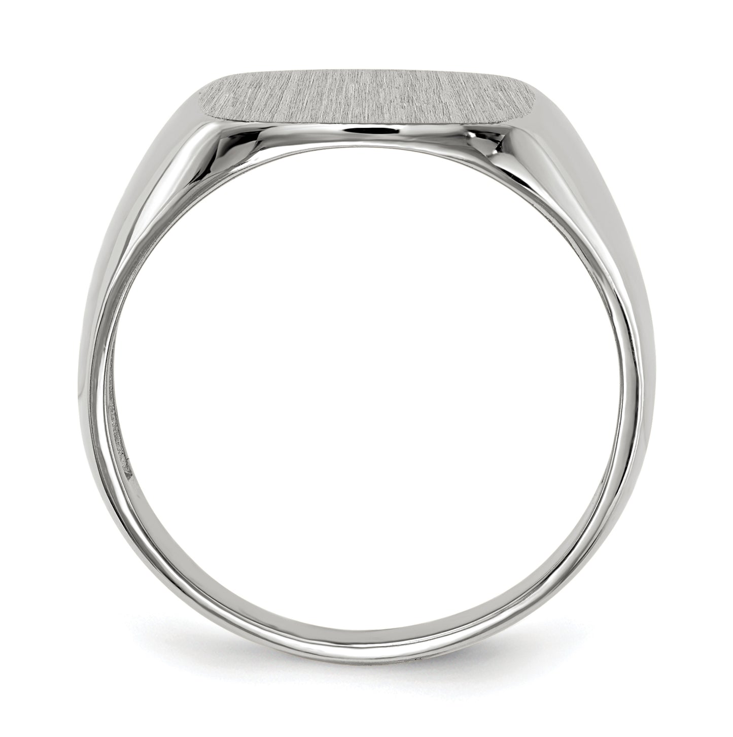 10K Yellow Gold White Gold 14.5x13.5mm Open Back Men's Signet Ring