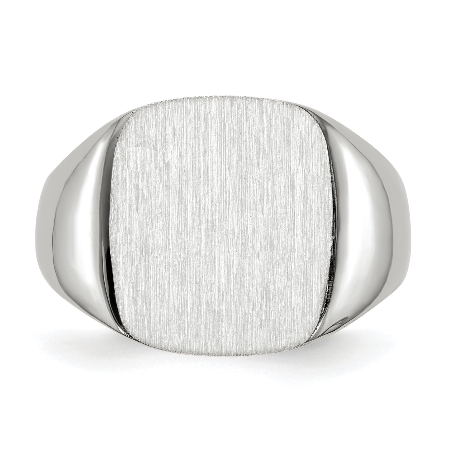 10K Yellow Gold White Gold 14.5x13.5mm Open Back Men's Signet Ring