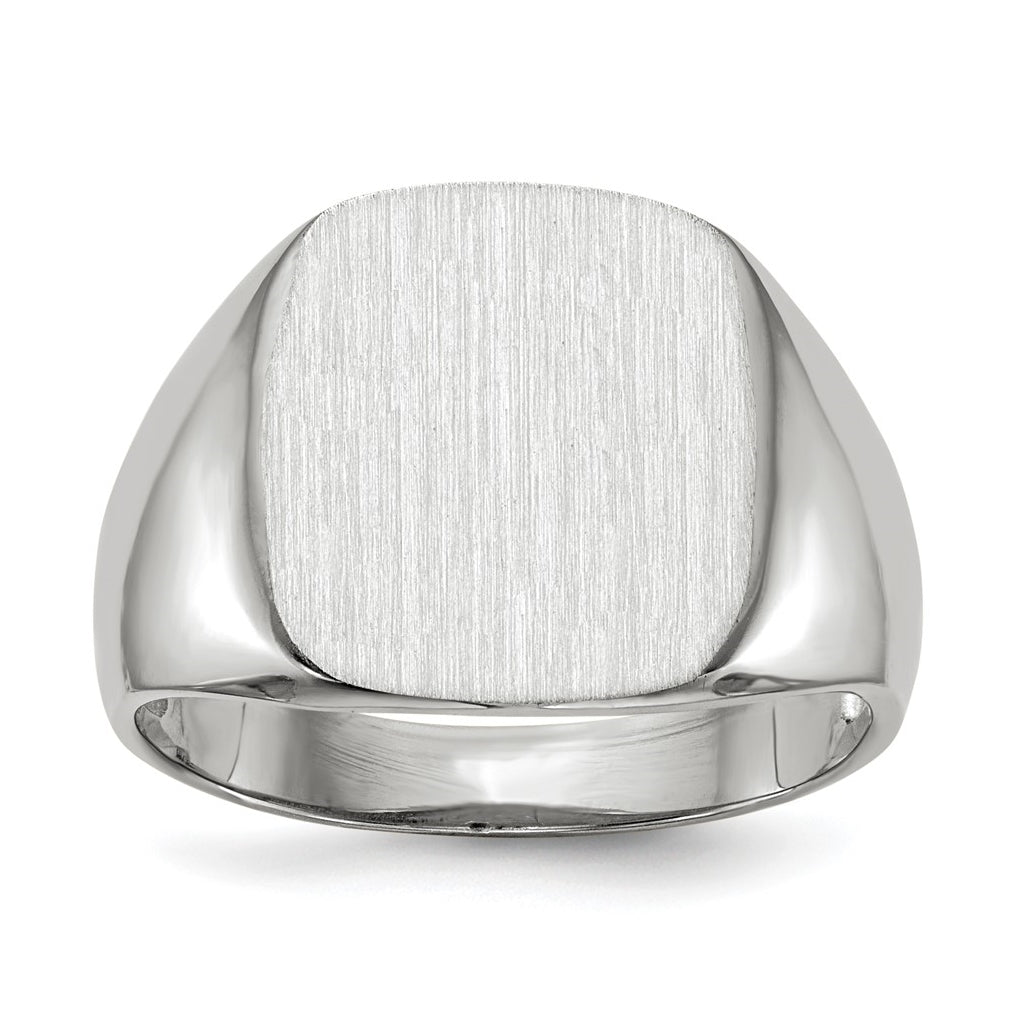 10K Yellow Gold White Gold 14.5x13.5mm Open Back Men's Signet Ring