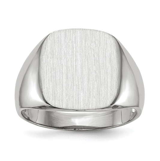 10K Yellow Gold White Gold 14.5x13.5mm Open Back Men's Signet Ring