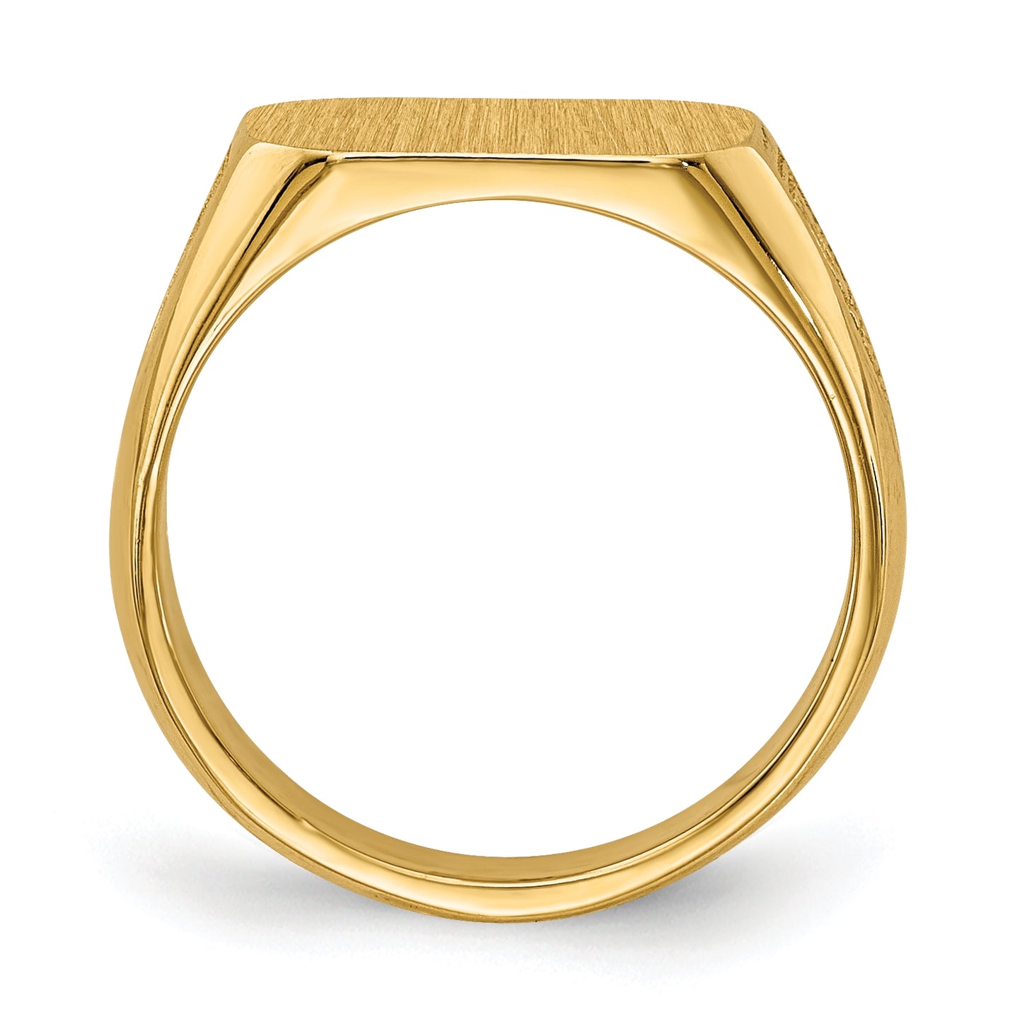 14K Yellow Gold 10.0x5.5mm Closed Back Signet Ring