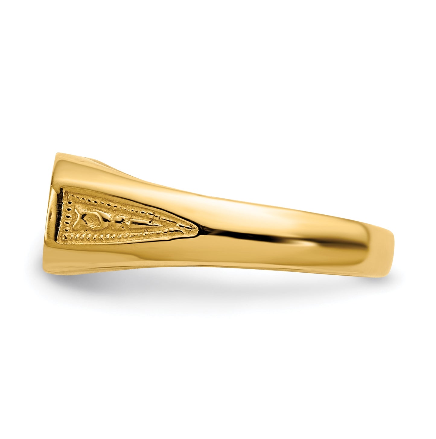 14K Yellow Gold 10.0x5.5mm Closed Back Signet Ring