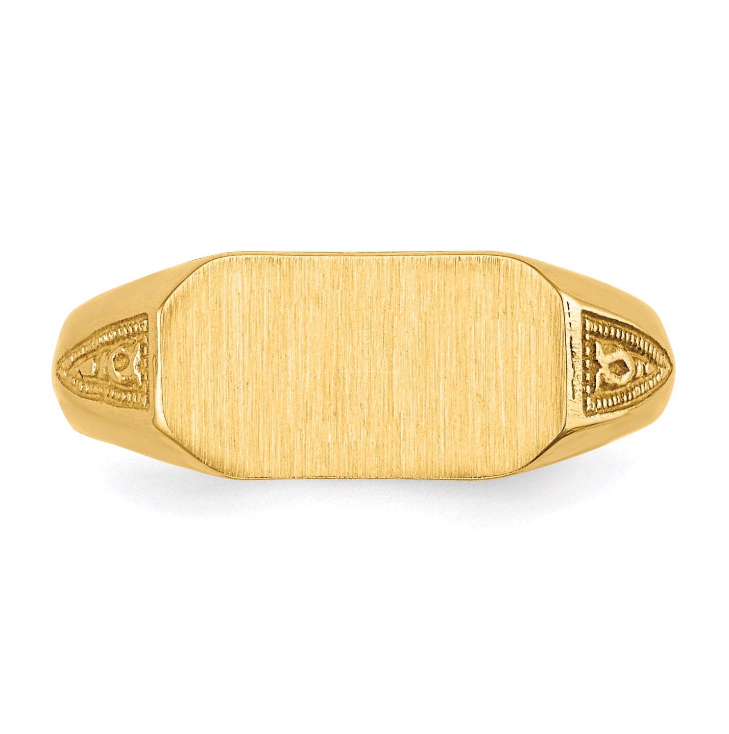 14K Yellow Gold 10.0x5.5mm Closed Back Signet Ring