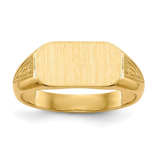 14K Yellow Gold 10.0x5.5mm Closed Back Signet Ring