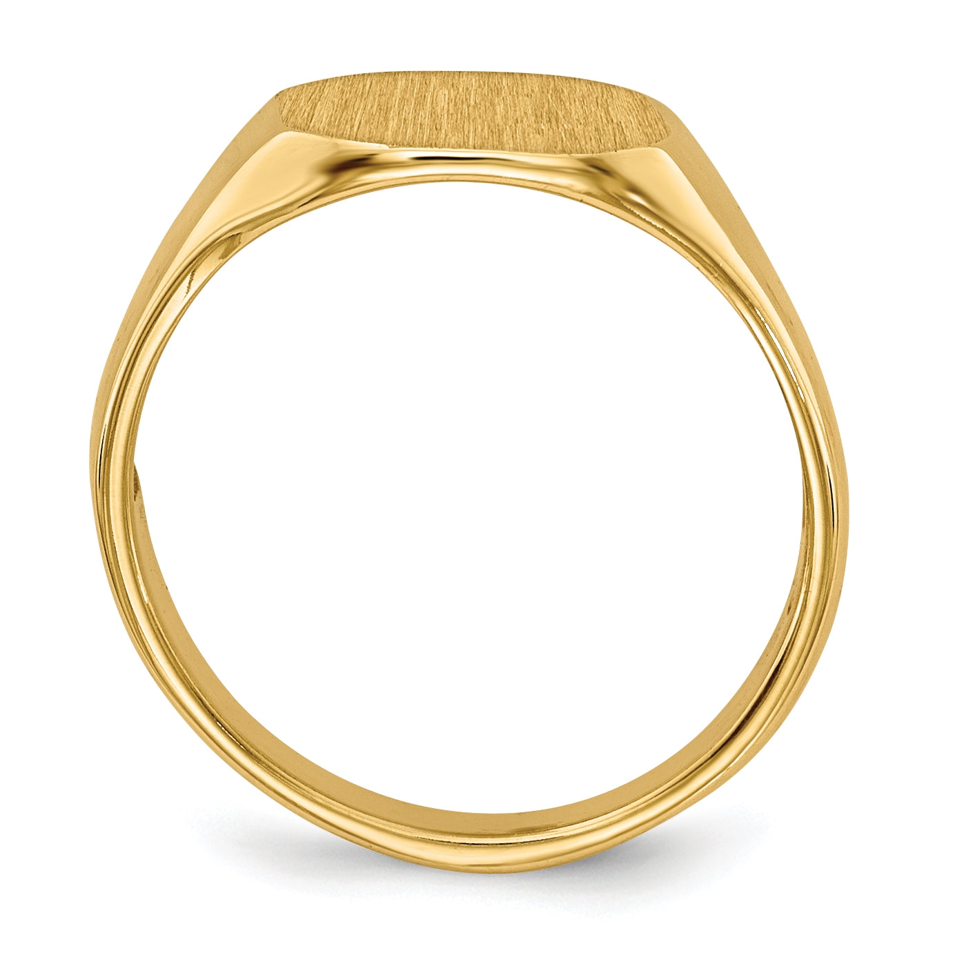 14K Yellow Gold 8x6.25mm Open Back Signet Ring