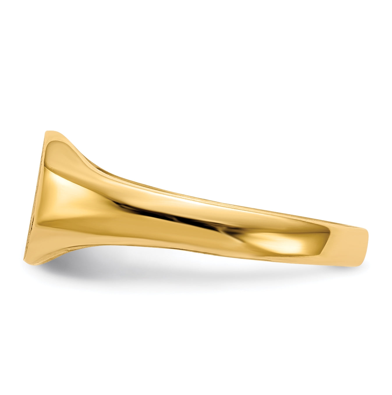 14K Yellow Gold 8x6.25mm Open Back Signet Ring