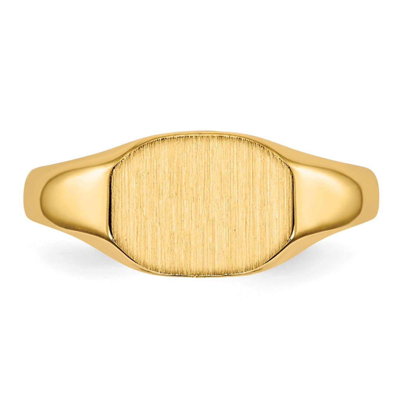 14K Yellow Gold 8x6.25mm Open Back Signet Ring