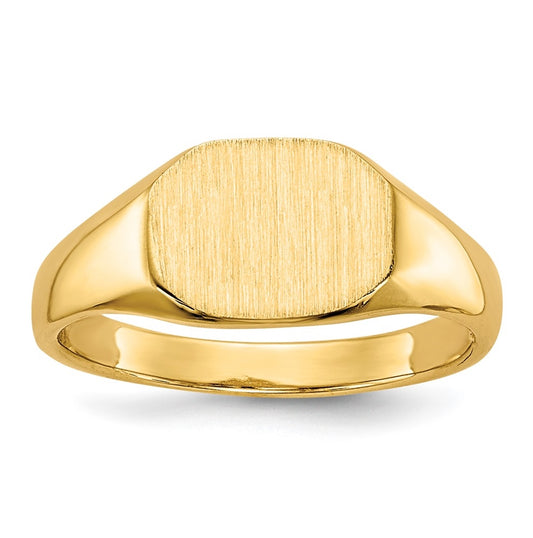 14K Yellow Gold 8x6.25mm Open Back Signet Ring
