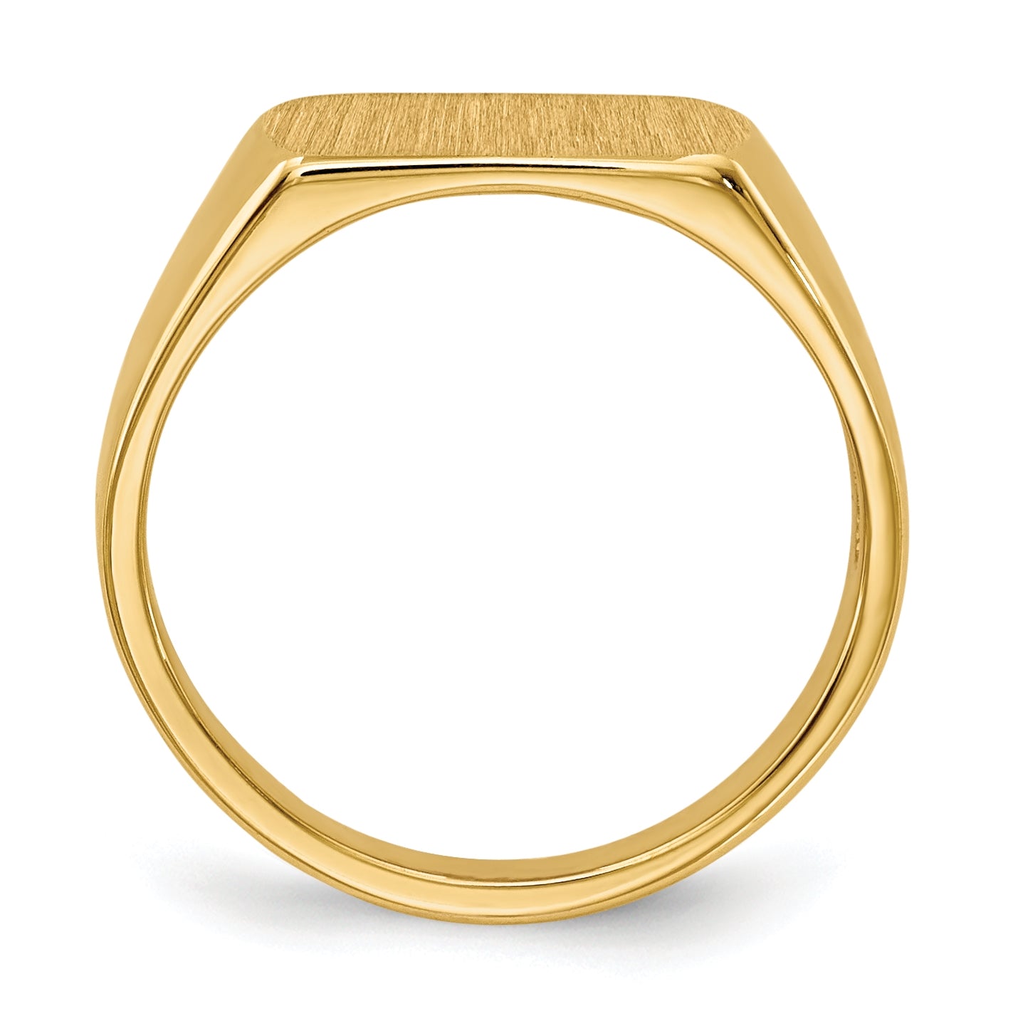 14K Yellow Gold 10x6mm Open Back Signet Ring