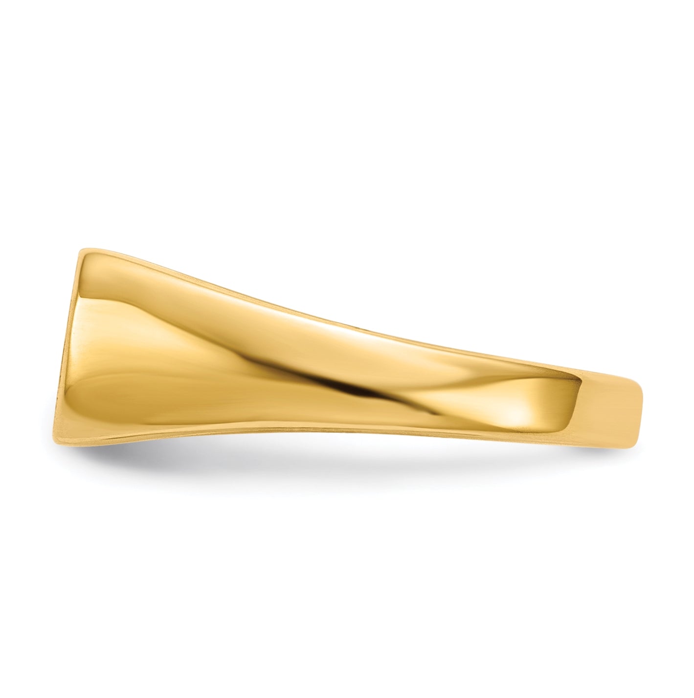 14K Yellow Gold 10x6mm Open Back Signet Ring