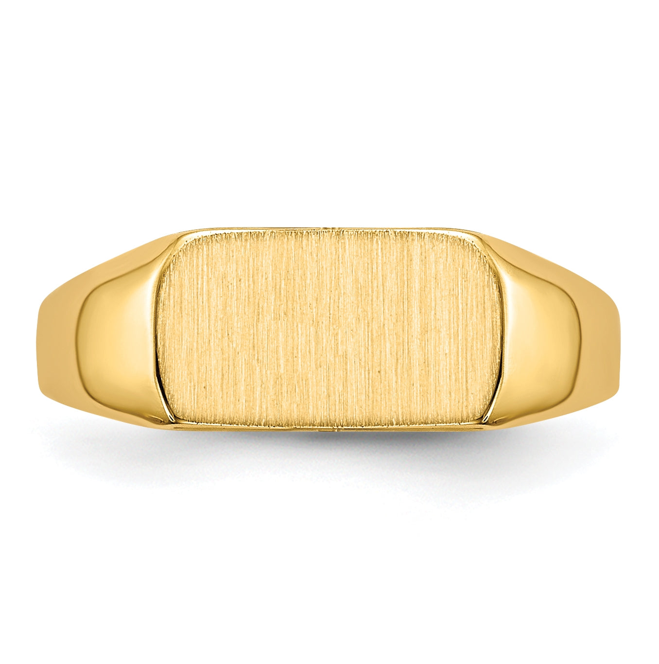 14K Yellow Gold 10x6mm Open Back Signet Ring