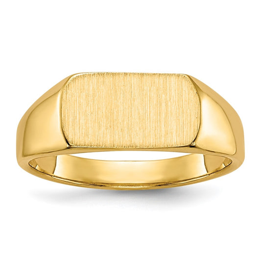 14K Yellow Gold 10x6mm Open Back Signet Ring