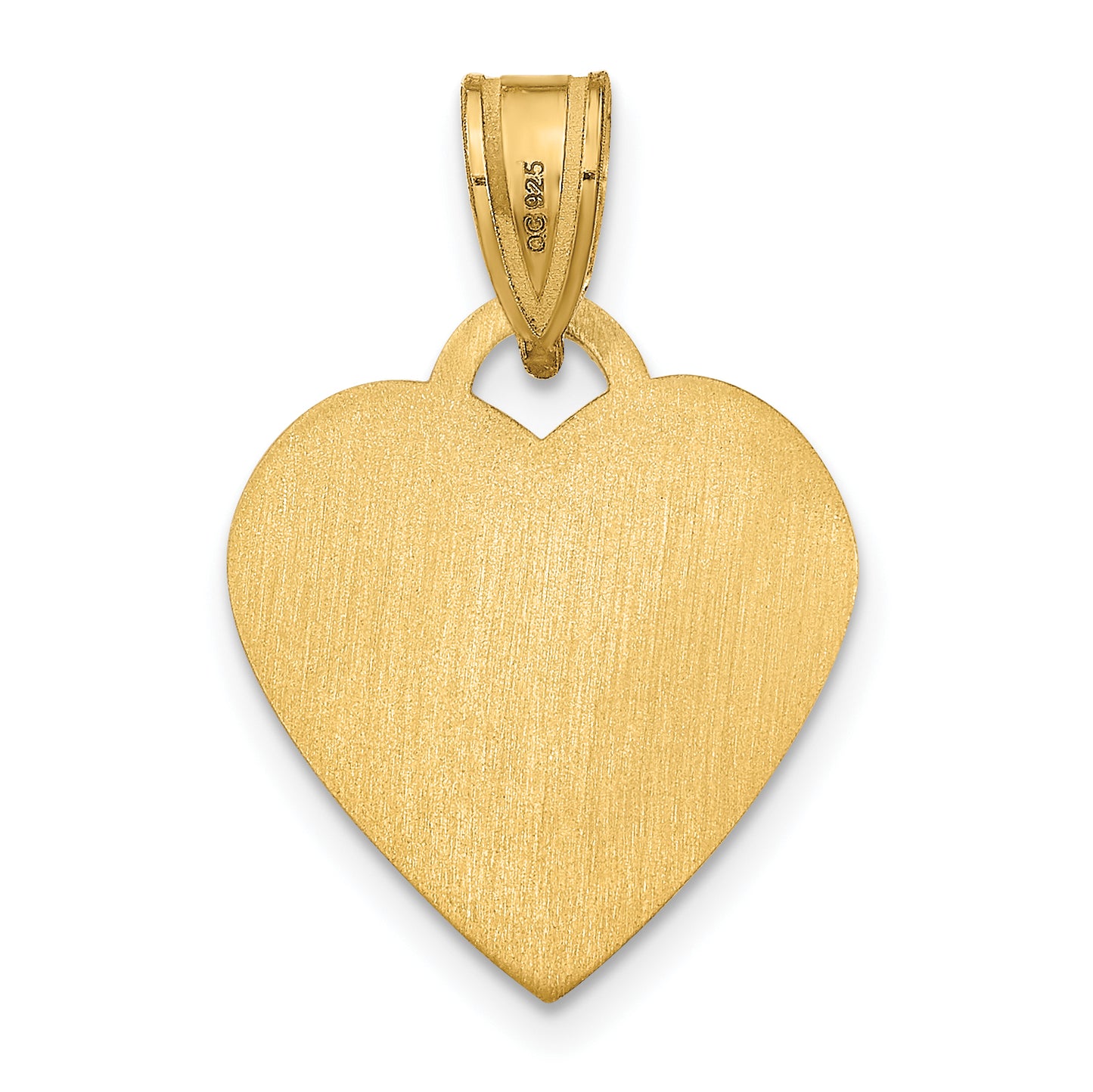 Sterling Silver Gold plated Small Heart Picture Jewelry Pendant