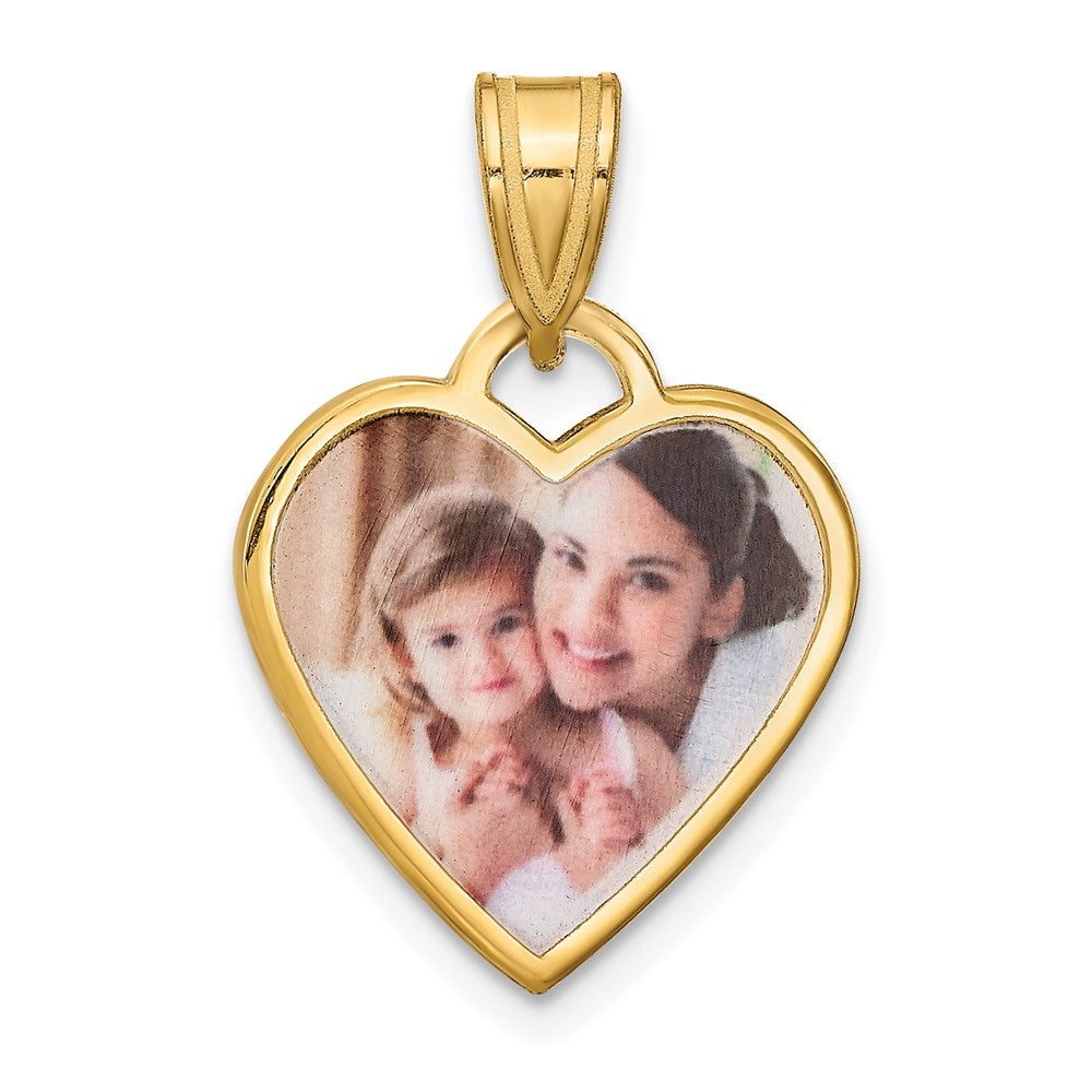 Sterling Silver Gold plated Small Heart Picture Jewelry Pendant