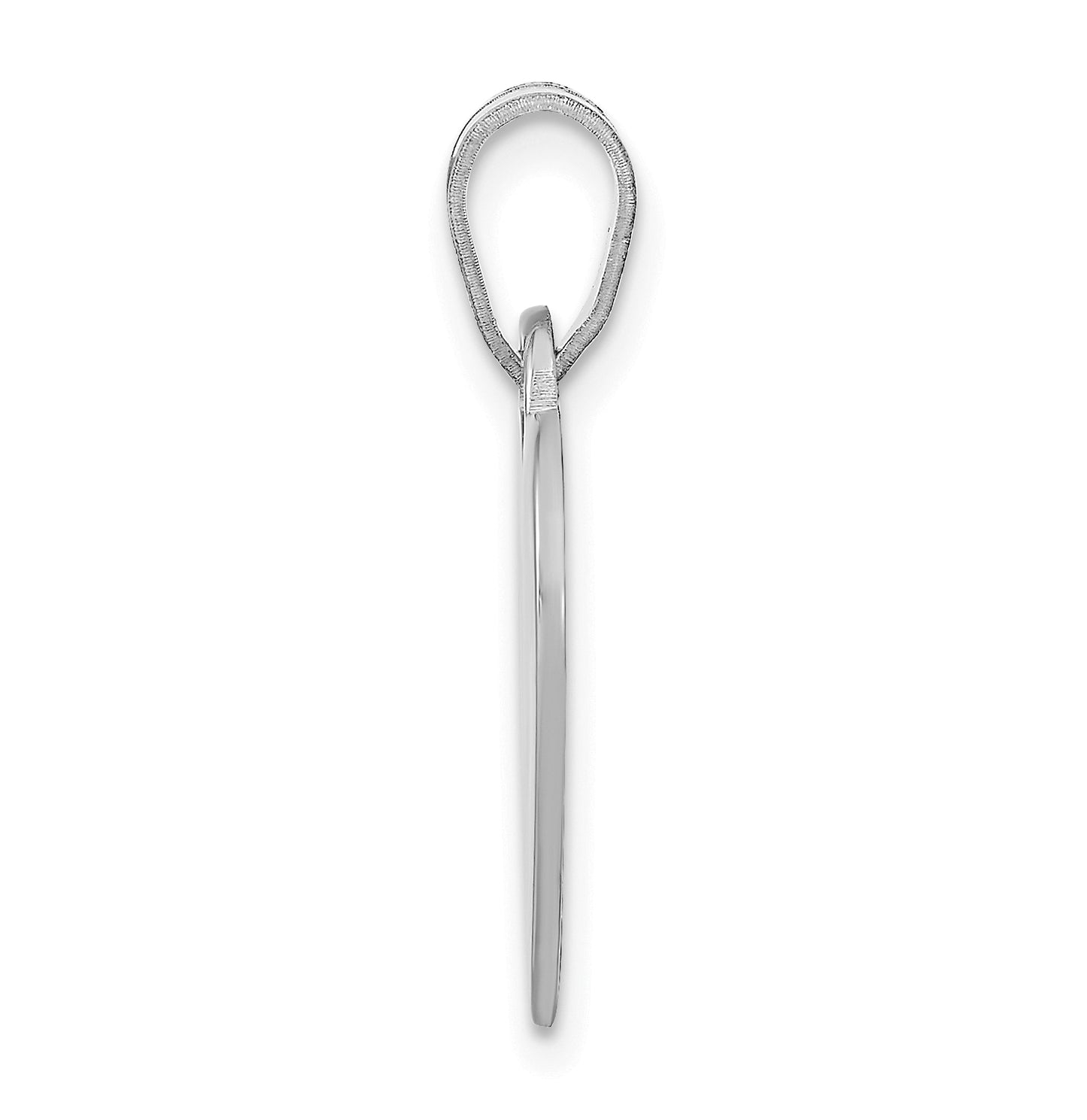 Sterling Silver Rhodium plated Small Heart Picture Jewelry Pendant
