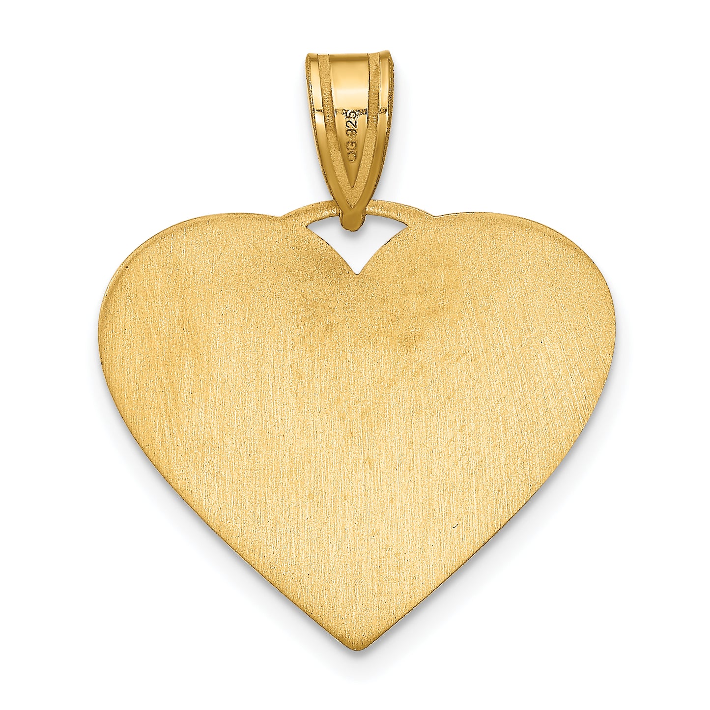 Sterling Silver Gold plated Medium Heart Picture Jewelry Pendant