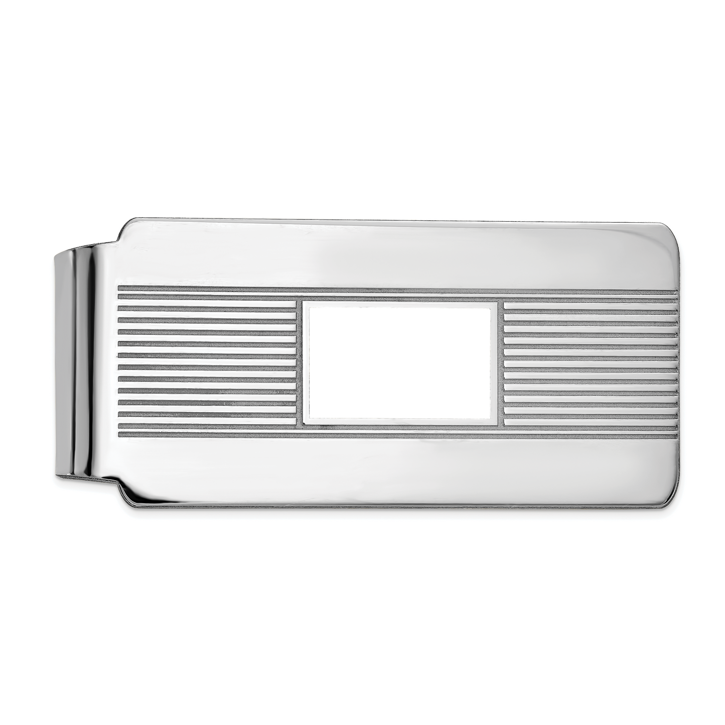 Sterling Silver Rhodium plated Picture Jewelry Money Clip
