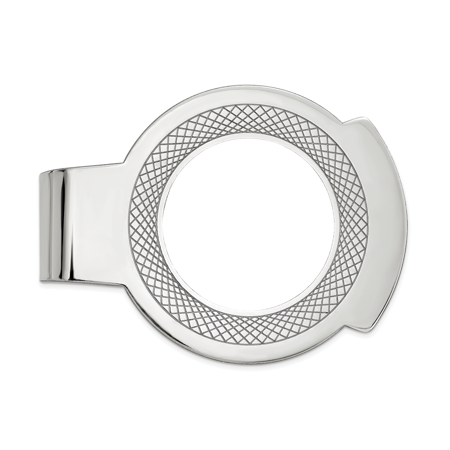 Sterling Silver Rhodium plated Picture Jewelry Money Clip