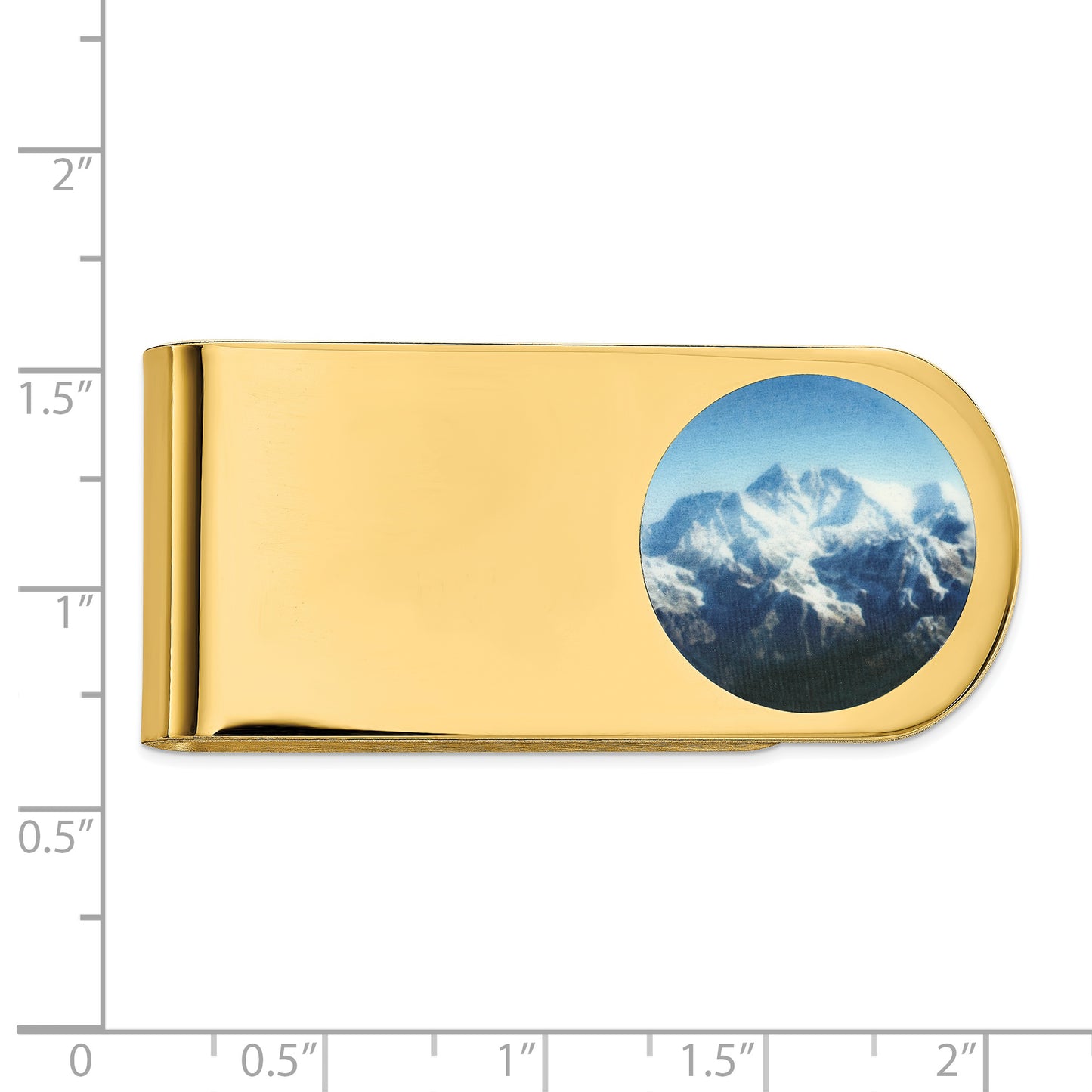 Sterling Silver Gold plated Picture Jewelry Money Clip