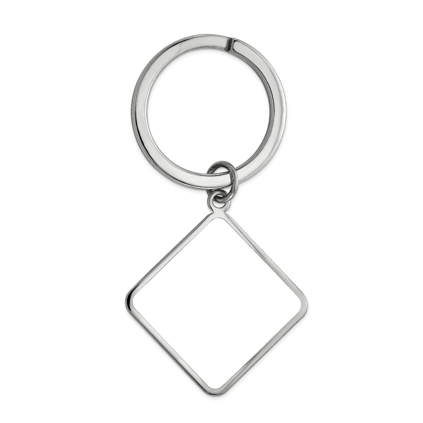 Sterling Silver Rhodium plated Picture Jewelry Key Chain