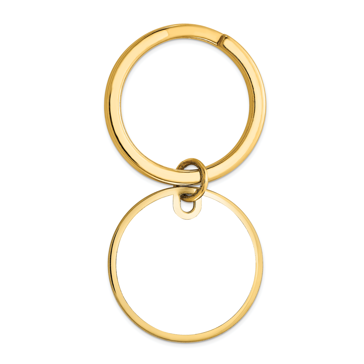 Sterling Silver Gold plated Circle Picture Jewelry Key Chain