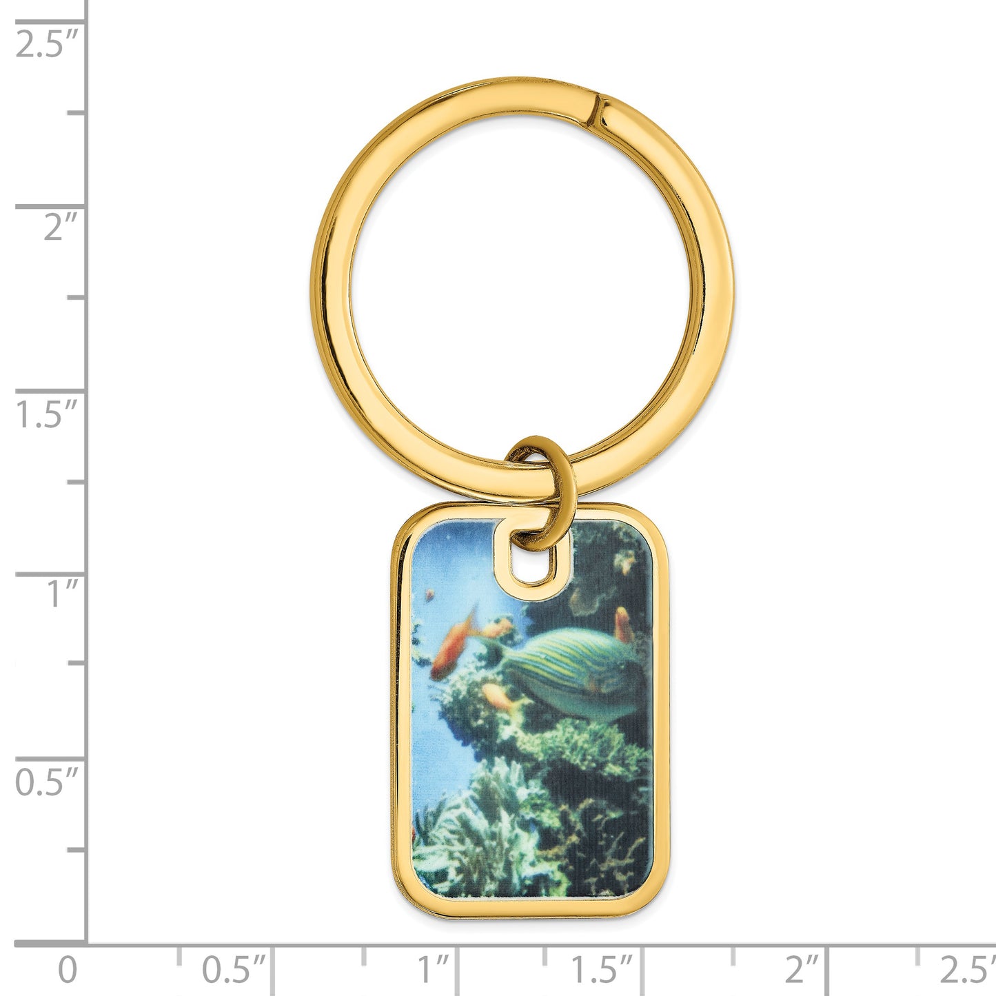 Sterling Silver Gold plated Picture Jewelry Key Chain